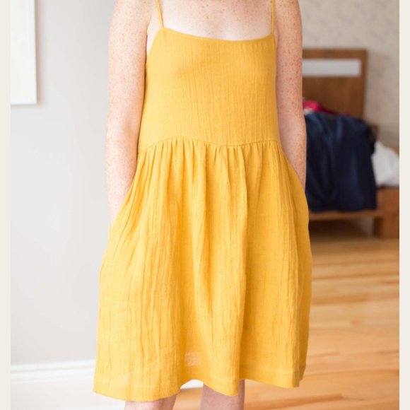 Yellow linen "Maisy" dress - Picture 3 of 6